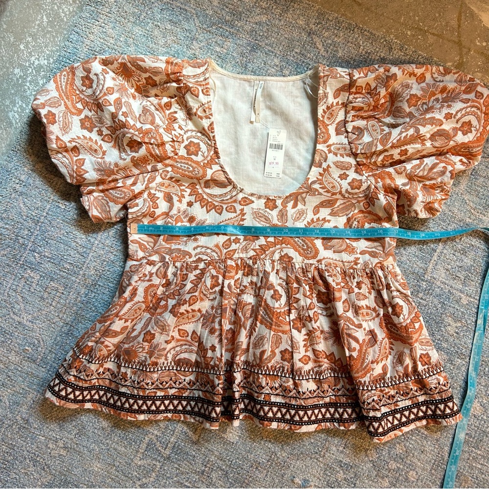 Floral Puff Sleeve Blouse NWT
